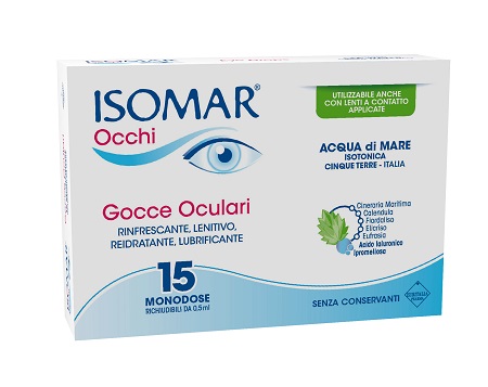 Isomar occhi gocce oculari all - acido ialuronico 0,20% 15 flaconcini