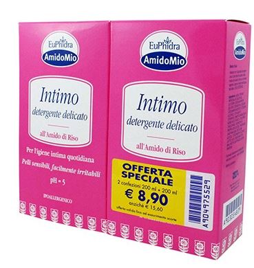 Euphidra abbinata intimo detergente delicato 200 ml + 200 ml