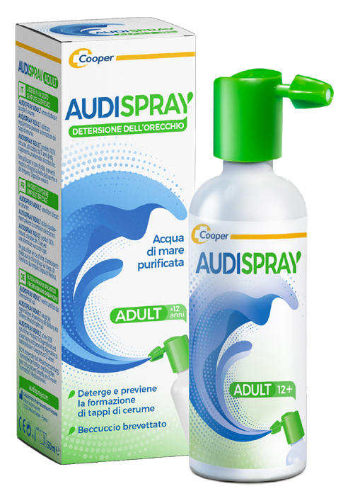 Audispray adult soluzione di acqua di mare ipertonica spray senza gas detersione orecchio 50 ml