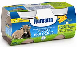 Humana omogeneizzato manzo bio 2 vasetti 80 g
