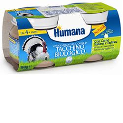 Humana omogeneizzato tacchino bio 2 vasetti 80 g
