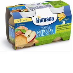 Humana merenda mela/pesca/fetta biscottata bio 240 g