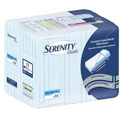 Traversa salvamaterasso per incontinenza serenity classic aloe 80x180cm 15 pezzi farmability