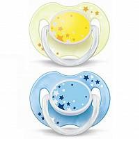 Avent succhietto notturno in silicone 0/6 mesi maschio