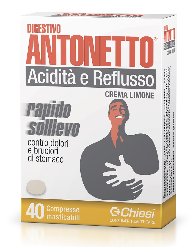 Digestivo antonetto acidita - e reflusso crema al limone 40 compresse masticabili