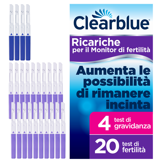 Monitor di fertilita - clearblue advanced in stick 20 pezzi + 4 test di gravidanza