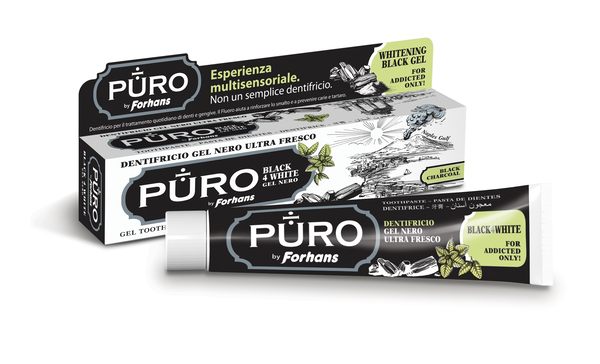Dentifricio forhans gel black4white