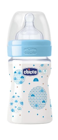 Chicco biberon well being in polipropilene boy da 150 ml normal silicone ita