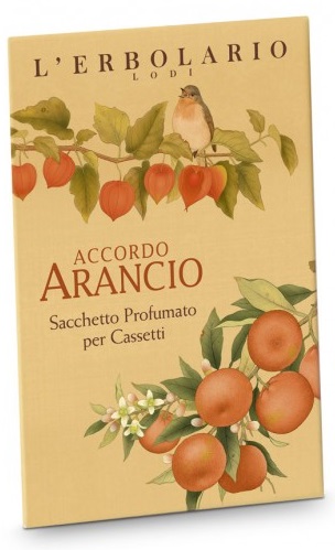 Accordo arancio sacchetto profumato per cassetti