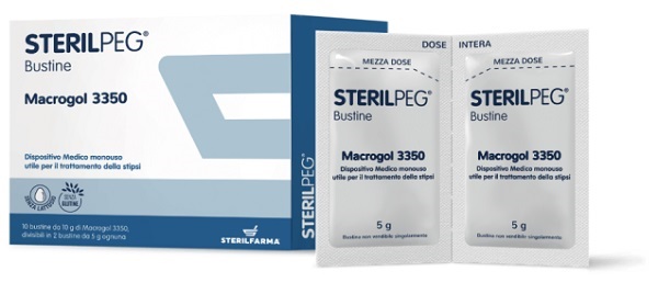 Sterilpeg macrogol 3350 10 bustine bipartite 10 g