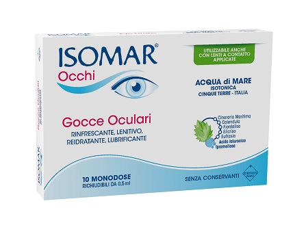 Isomar occhi gocce oculari all - acido ialuronico 0,20% 10 flaconcini