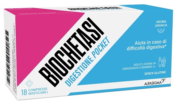 Biochetasi digestione pocket 18 compresse masticabili