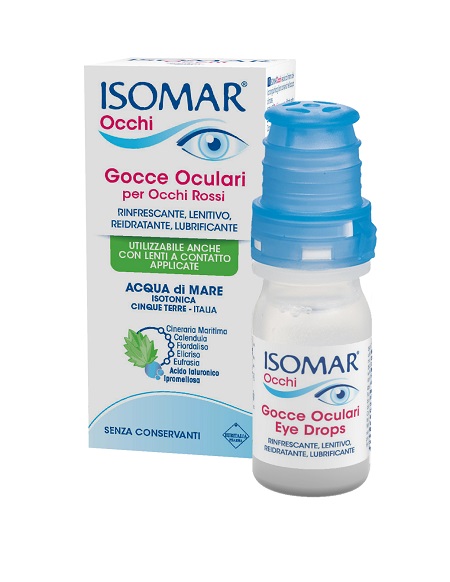 Isomar occhi gocce oculari all - acido ialuronico 0,20% 10 ml senza conservanti