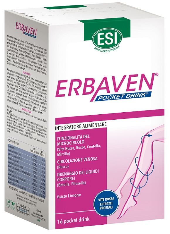 Esi erbaven 16 pocket drink x 20 ml gusto limone
