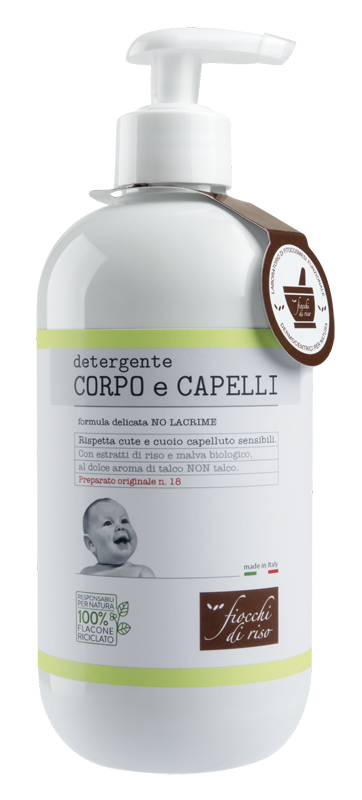 Fiocchi di riso detergente corpo/capelli talco 400 ml