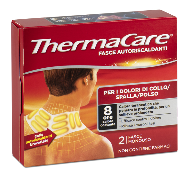 Fasce autoriscaldanti a calore terapeutico thermacare collo/spalla/polso 2 pezzi