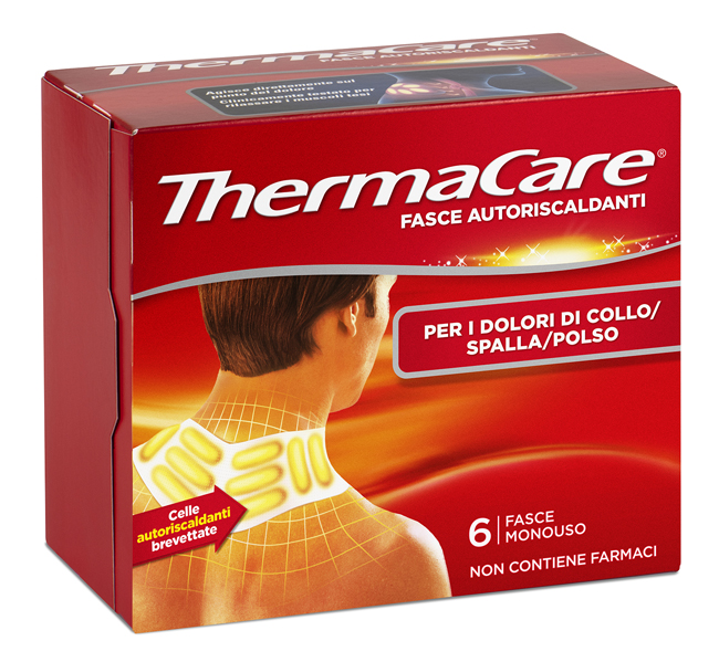 Fasce autoriscaldanti a calore terapeutico thermacare collo/spalla/polso 6 pezzi