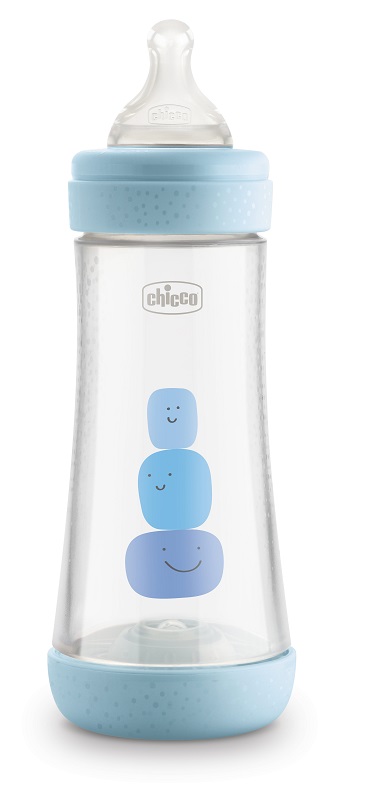 Chicco biberon perfect 5 boy 300 ml in silicone 3 fori