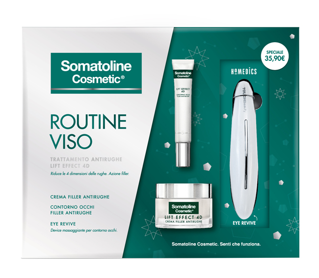 Somatoline cosmetic cofanetto lift effect 4d crema filler giorno 50 ml + lift effect 4d contorno occhi 15 ml + eye revive