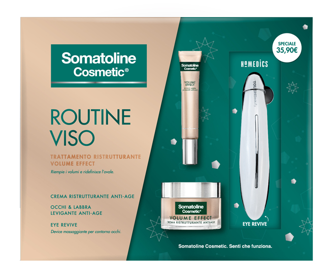 Somatoline cosmetic cofanetto volume effect crema ristrutturante anti-age giorno 50 ml + volume effect occhi e labbra 15 ml + eye revive