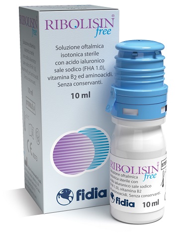 Collirio soluzione oftalmica ribolisin free 10 ml