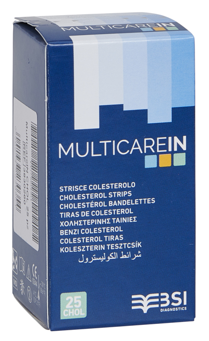 Strisce misurazione glicemia multicare in glucosio elettrodo 50 pezzi