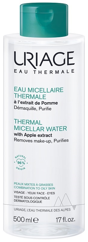 Uriage eau micellaire thermale pelli miste grasse flacone 500 ml