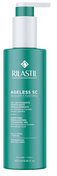 Rilastil ageless sc sebum control gel detergente purificante riequilibrante 250 ml