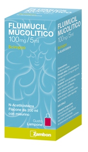 Fluimucil mucolitico bambini 100 mg/5 ml sciroppo 1 flacone in vetro da 200 ml con bicchiere dosatore