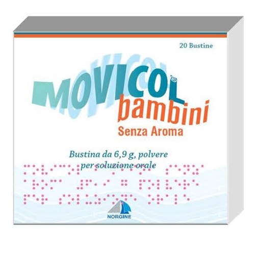 Movicol bambini 6,9 g polvere per soluzione orale senza aroma 20 bustine ldpe/al/ldpe/carta