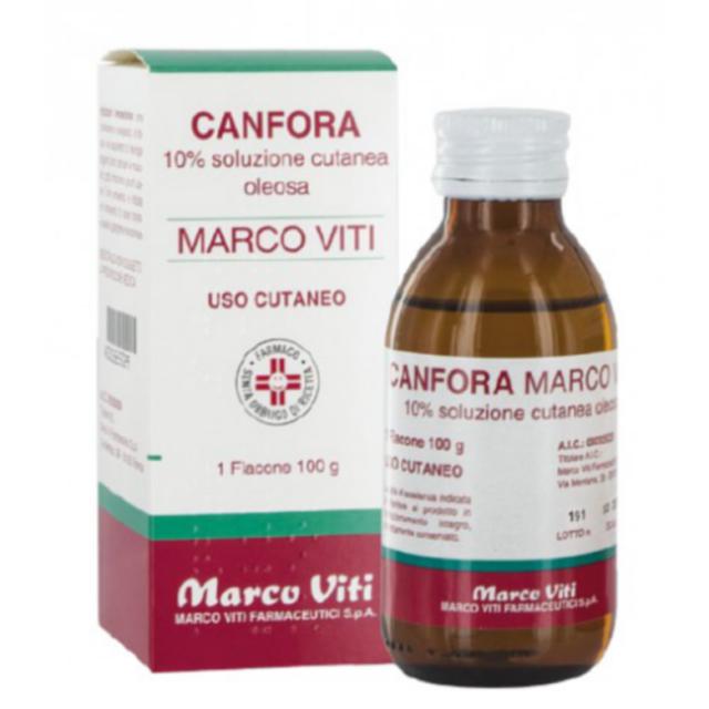 Canfora marco viti 10% soluzione cutanea 1 flacone 100 ml di soluzione oleosa