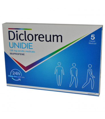 Dicloreum unidie 136 mg cerotto medicato 5 cerotti