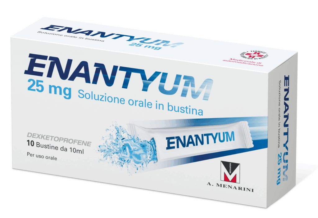 Enantyum 25 mg soluzione orale in bustina 10 bustine monodose in pes/al/ldpe da 10 ml