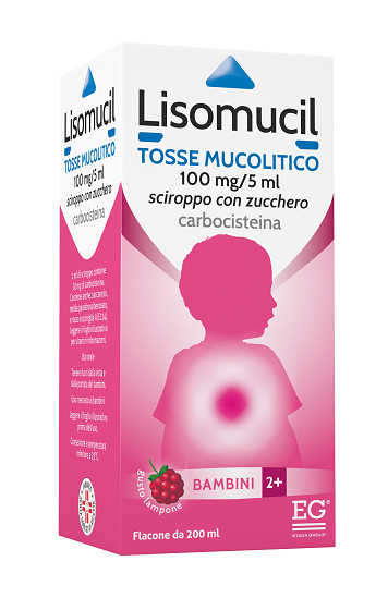 Lisomucil tosse mucolitico 100 mg/5 ml sciroppo con zucchero - flacone 200 ml