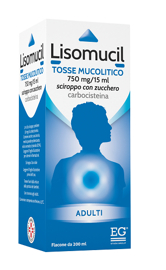 Lisomucil tosse mucolitico 750 mg/15 ml sciroppo con zucchero flacone 200 ml