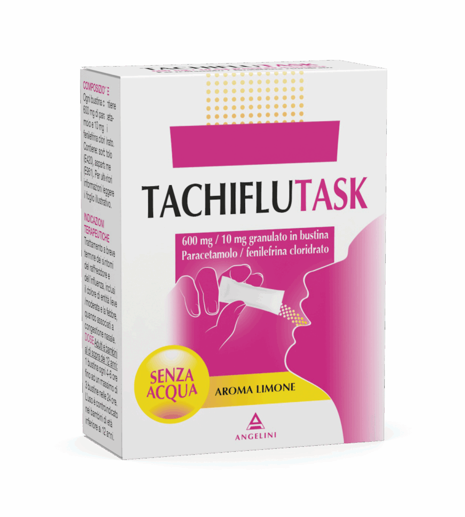 Tachiflutask 600 mg/10 mg granulato in bustina 10 bustine pet/al/pe