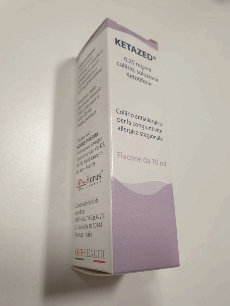 Ketazed 0,25 mg/ml collirio soluzione 1 flacone in hdpe da 10 ml con contagocce