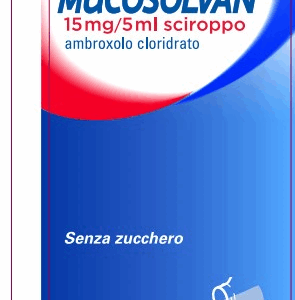 Mucosolvan 15 mg/5 ml sciroppo flacone 200 ml gusto frutti di bosco