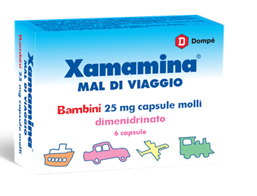 Xamamina mal di viaggio bambini 25 mg capsule molli 6 capsule