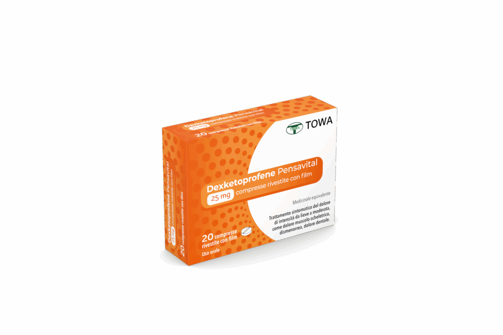 Dexketoprofene pensavital 25 mg compresse rivestite con film 20 compresse in blister pvc-pvdc/al