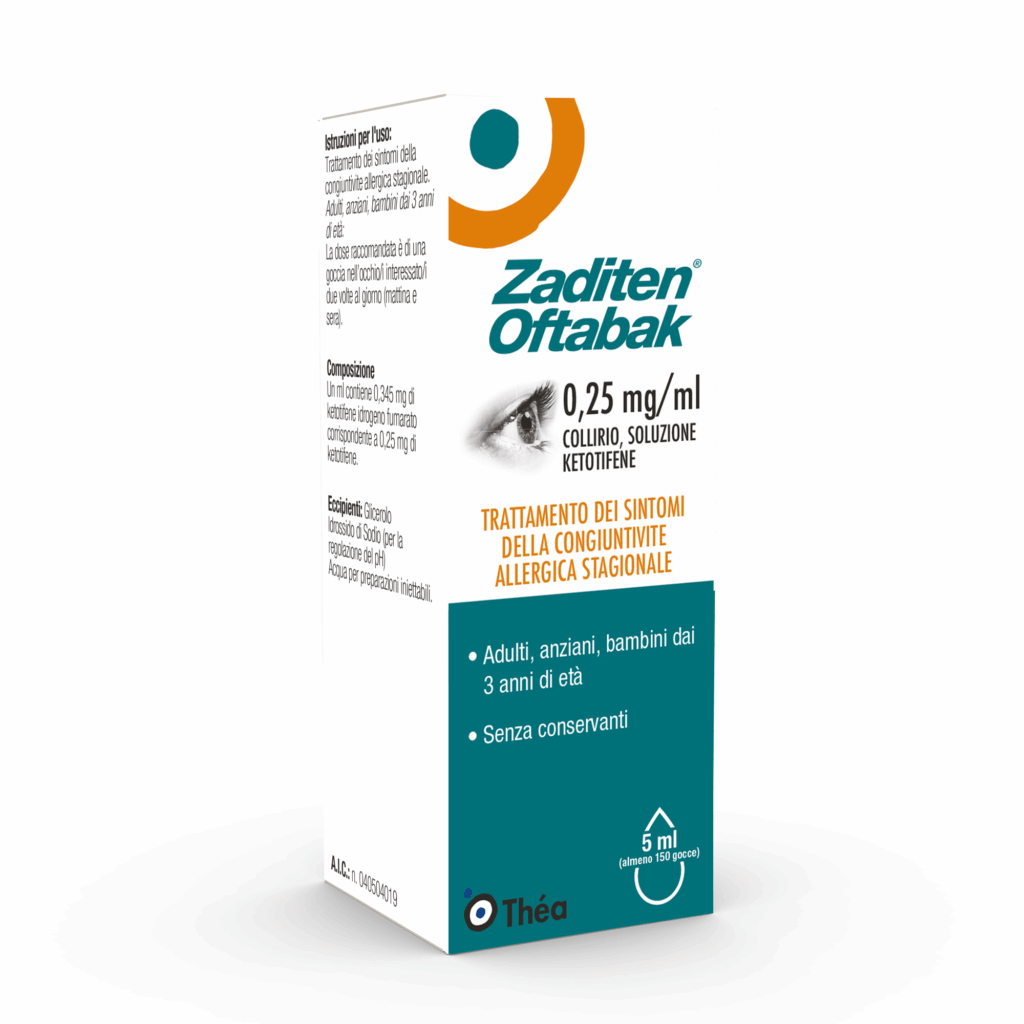 Zaditen oftabak 0,25 mg/ml collirio soluzione - 5 ml flacone multidose