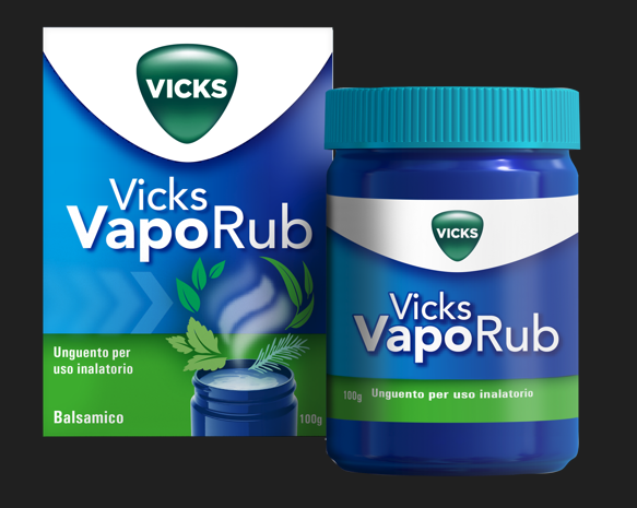 Vicks vaporub vapore per inalazione unguento vasetto in pp da 100 g